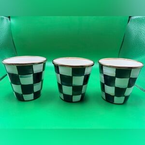 Mackenzie Childs Courtly Check Herb Pots